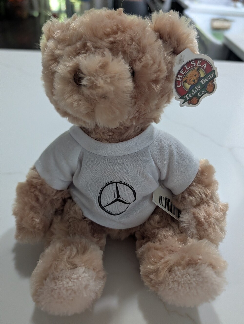 Chelsea Teddy Bear in Cream with White Mercedes Tee From Dealership Exclusively